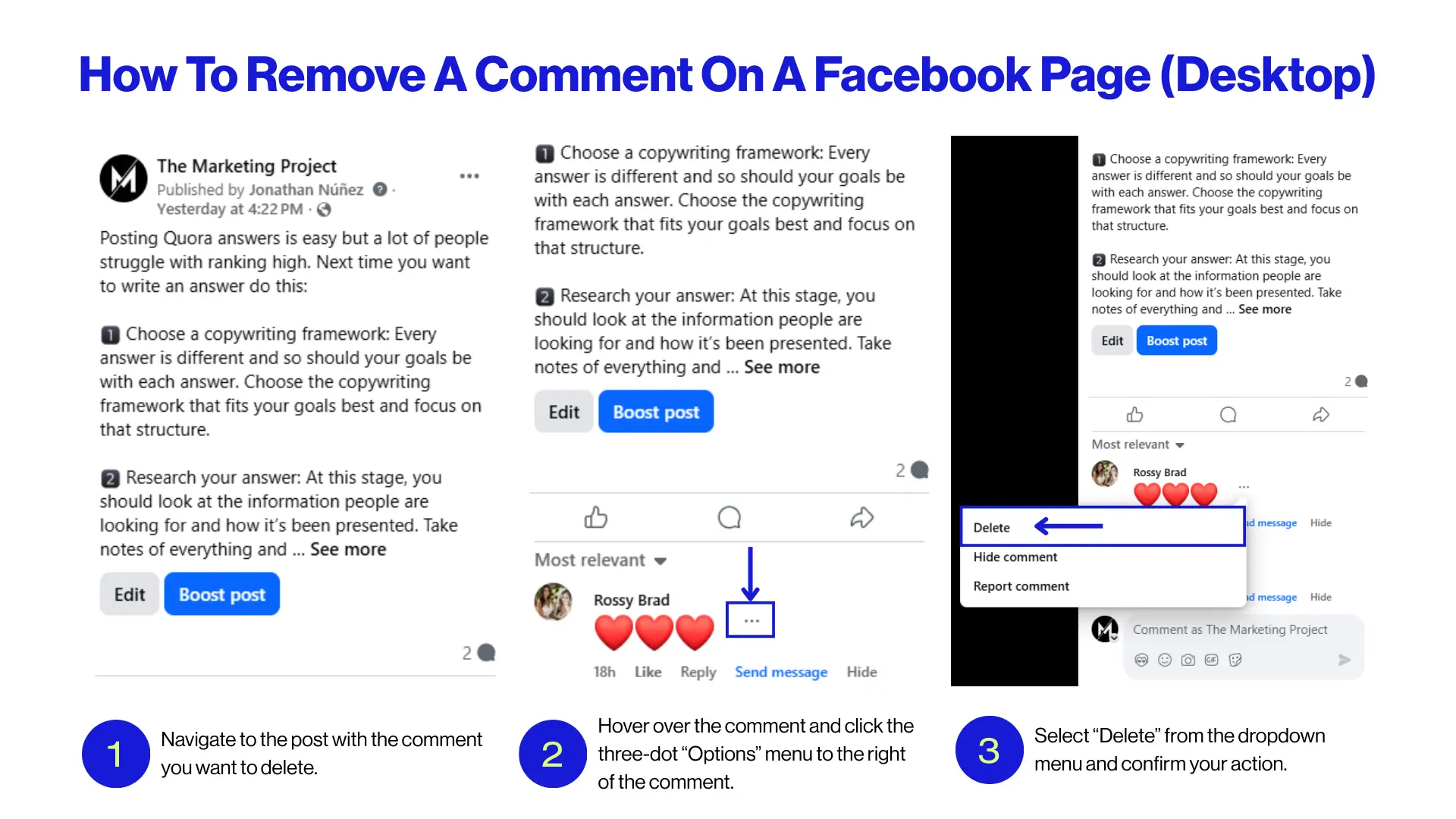 How To Remove A Comment On A Facebook Page